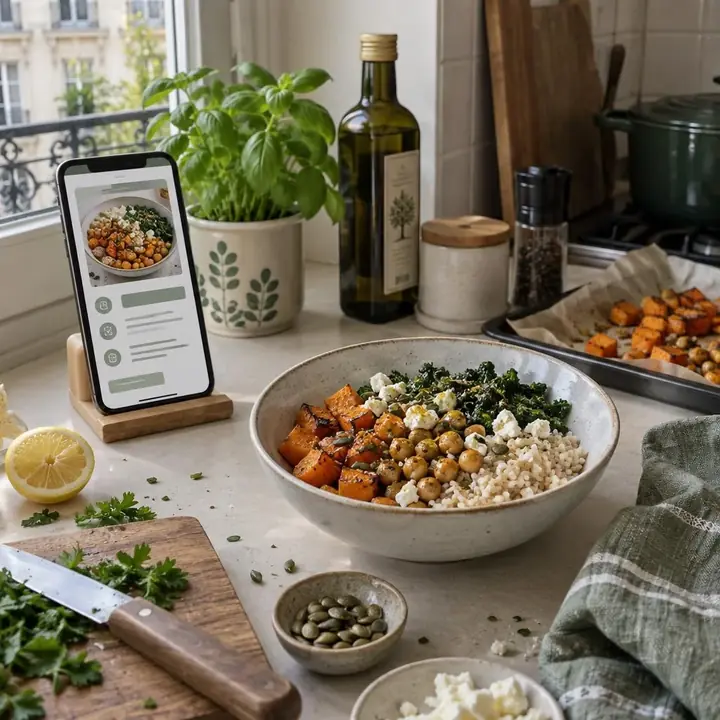 Recette consultée sur smartphone