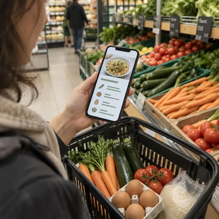 Recette économique consultée sur mobile